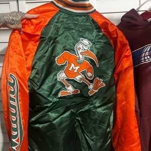 BNWT University of Miami Bomber Jacket Size L